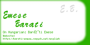 emese barati business card